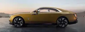 Rolls Royce Spectre computer-animeret foto. Her fra siden 